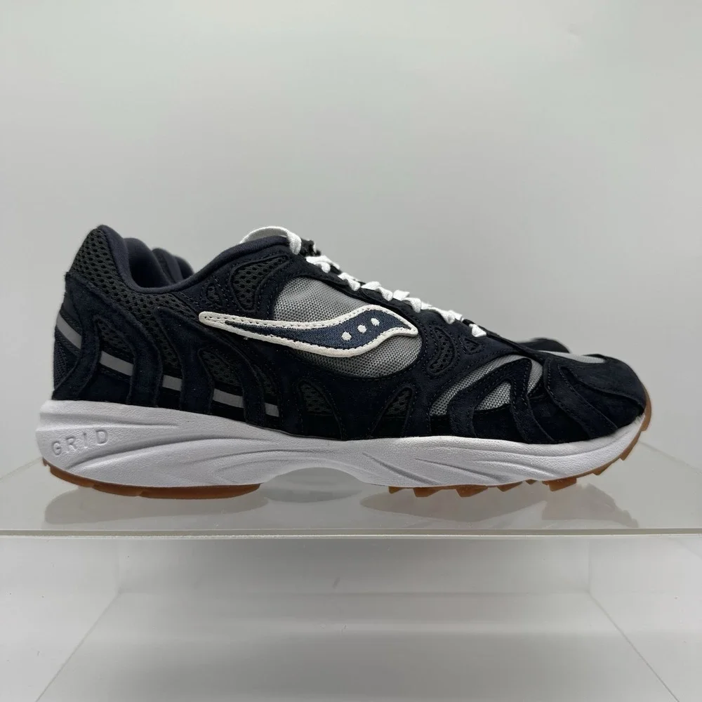 Brand New Saucony Grid Azura 2000 Dark Navy Gum Shoes S70491-8 Men's Size 9.5